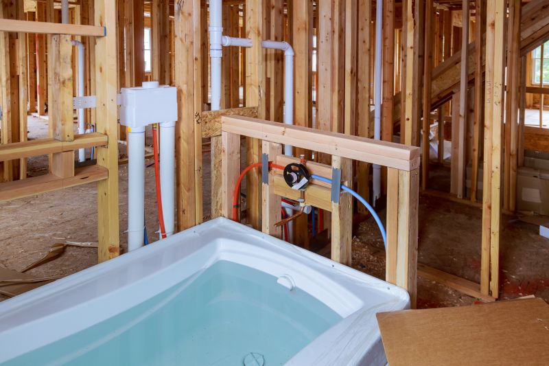 Contractor Installing Bathtub