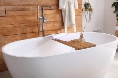 New Bathtub with Fixtures